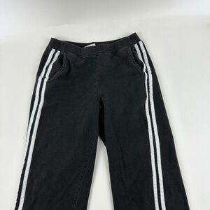 CW Sport Jogger Lounge Pants Womens Large Black White Trim